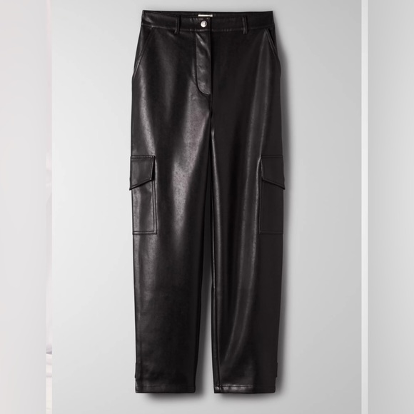 Aritzia Wilfred Faux Leather Modern Cargo Pants (size 4) - Picture 2 of 7